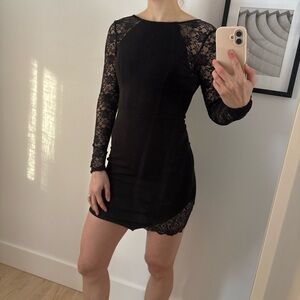 Women’s black  lace mini dress Size small